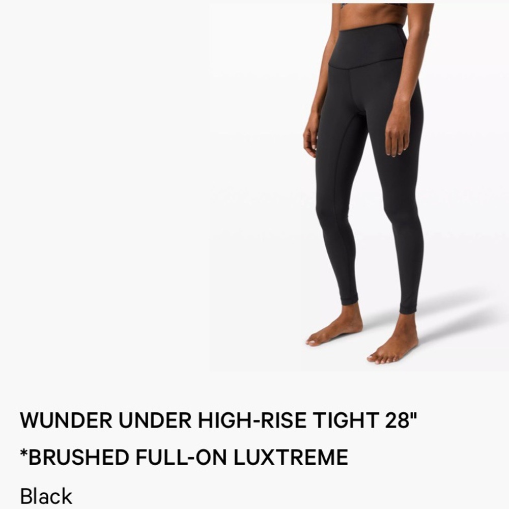 Lululemon Wunder Under High Rise 28’ Brushed Full On Luxtreme
